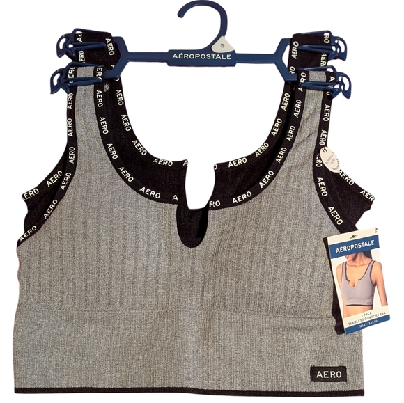 AEROPOSTALE 2-PACK SEAMLESS SPORTSBRAS