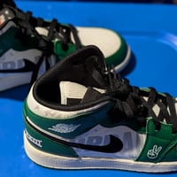 Gallery image 2 for Jordan 1 Mid SE Overbranded Youth Sneakers