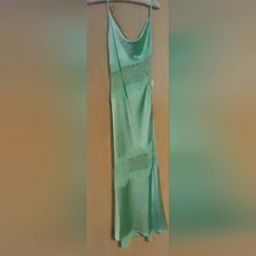 Forever 21 Satin & Lace Strappy Dress, Size Small