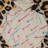 Gallery image 2 for Champion Girls Pullover Hoodie w/Logo Print