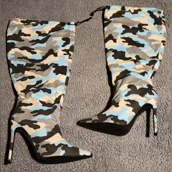 Camouflage Stiletto Boots